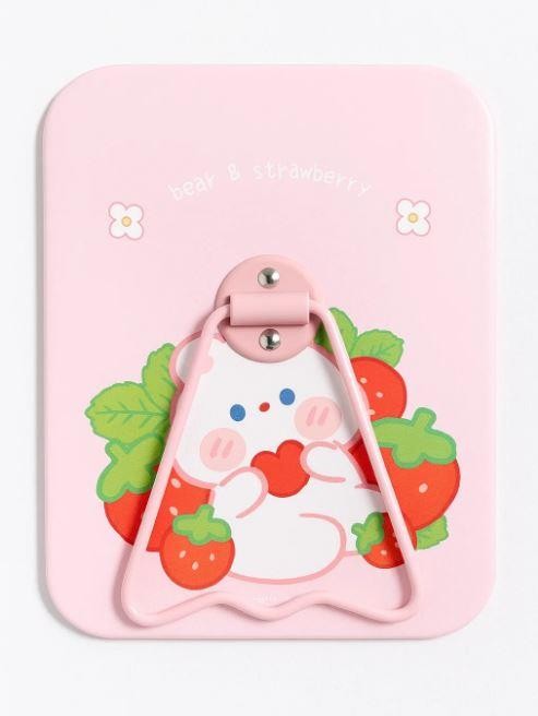 Зеркало настольное &quot;Bear strawberry&quot;, pink (16*12 см) 