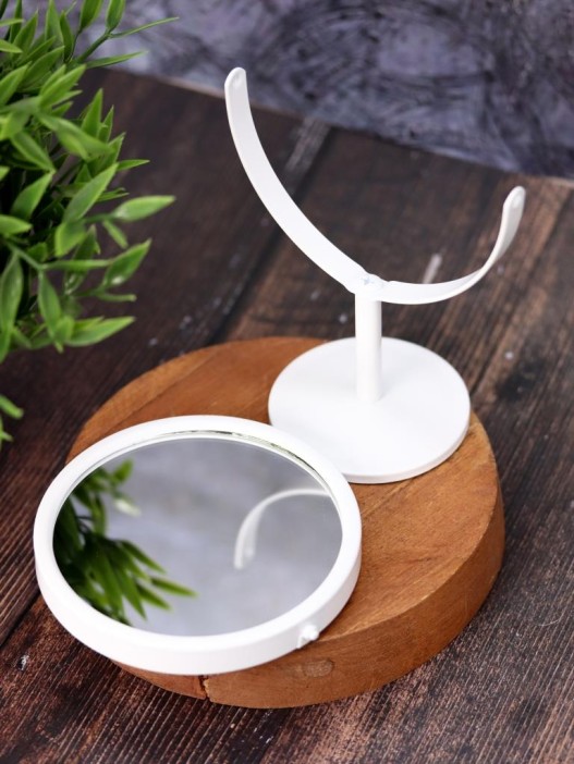 Зеркало настольное на ножке &quot;Beautiful&quot;, white (18*10,5 см) 