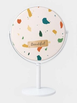 Зеркало настольное на ножке "Beautiful", white (18*10,5 см)
