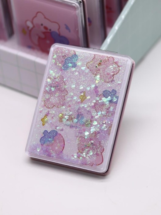 Зеркало шейкер раскладное &quot;Many little pig&quot;, белое, 8*6 см 