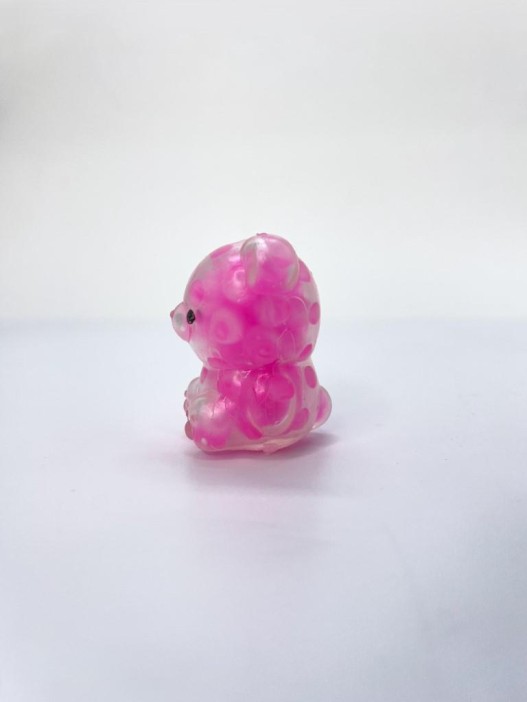 Мялка - антистресс «Мягкий мишка», розовая (3,7*5 см) 