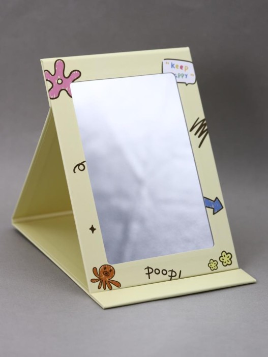 Зеркало &quot;Poop keep happy&quot;, yellow 