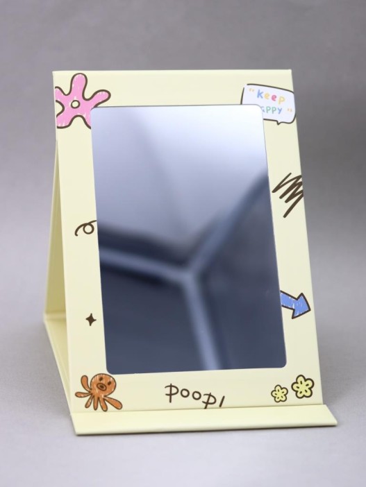 Зеркало &quot;Poop keep happy&quot;, yellow 