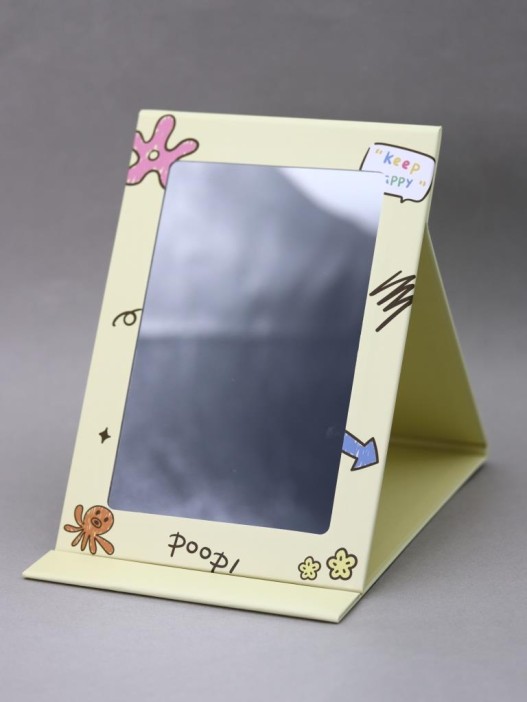 Зеркало &quot;Poop keep happy&quot;, yellow 