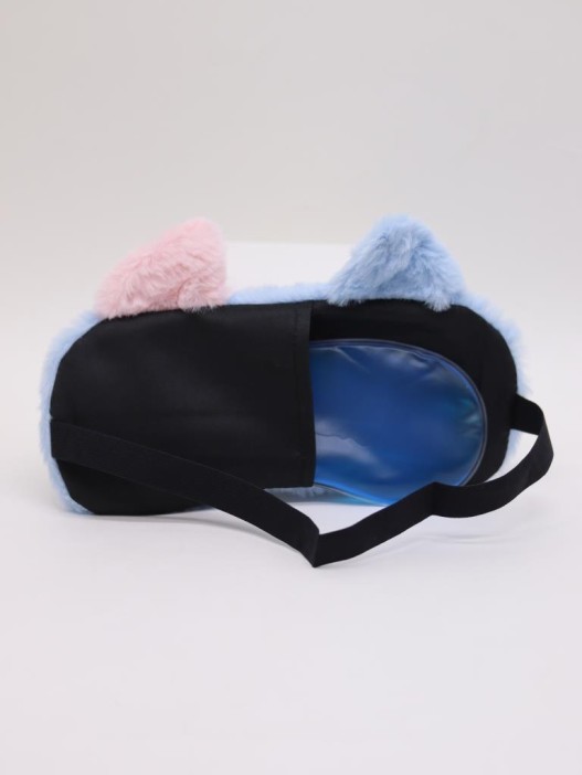 Маска для сна гелевая GIRLY "Пушистый монстр", синяя 