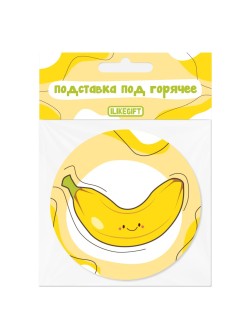 Подставка под горячее iLikeGift «Довольный банан», 9 см