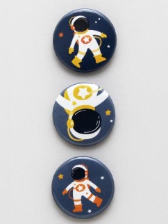 Набор значков 3 шт. iLikeGift &quot;Spaceman&quot;