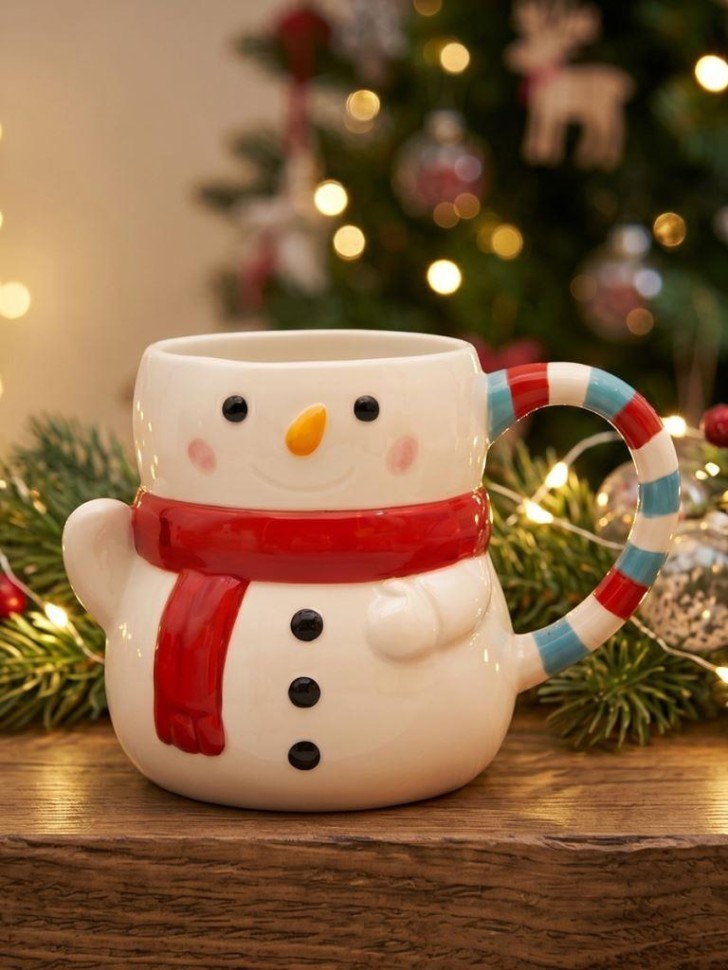 Кружка керамическая iLikeGift "Снеговик", 500 мл