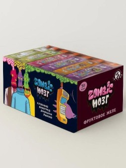 Желе "Zombie Мозг" Телефон Ассорти вкусов (шоубокс - 30 шт.)
