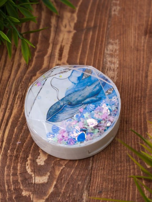 Контейнер для линз «Whale», white fish 