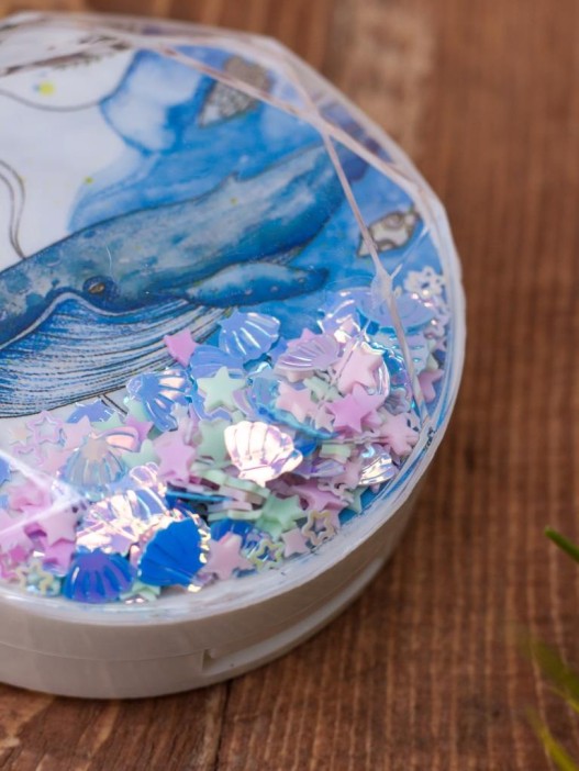 Контейнер для линз «Whale», white fish 