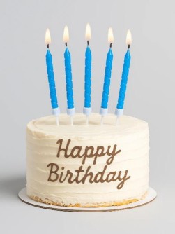 Набор свечей 10 шт. "Happy moments", blue (9 см)