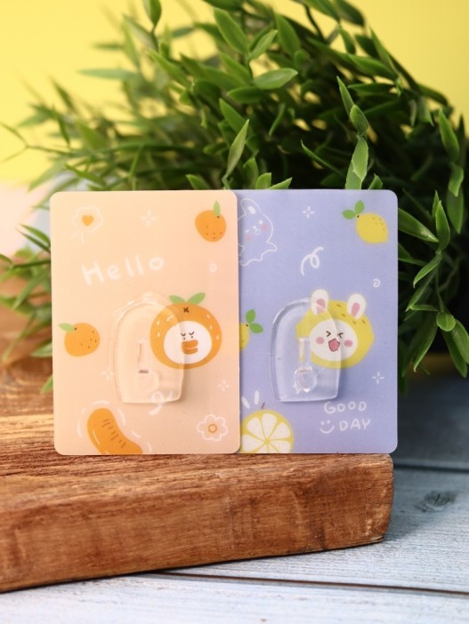 Крючок на липучке «Square fruit» 2шт, mix color 