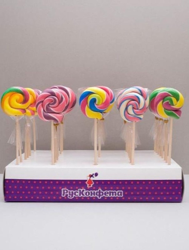 Леденцы S.L. &quot;Завиток маленький №2&quot; (Фейхоа,Пломбир,Йогурт,Банан,Маракуя), шоубокс - 25 шт. ср.г. до 12.01.26 