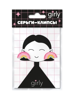 Серьги-клипсы GIRLY "Радуга"