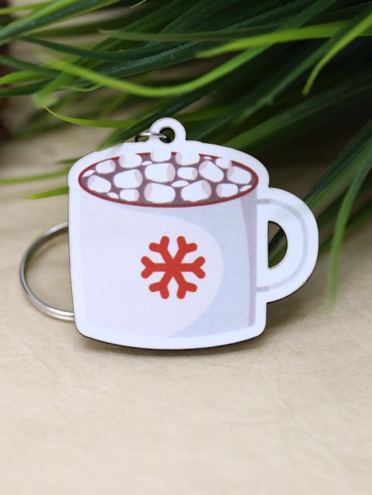 Брелок ECO из дерева &quot;Время ароматного какао&quot; 