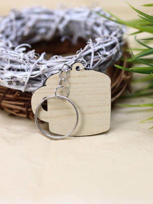 Брелок ECO из дерева &quot;Время ароматного какао&quot; 