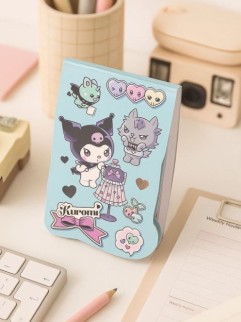 Блокнот фигурный А7 "Куроми-4", 40л, на скрепке, тиснение серебряной фольгой