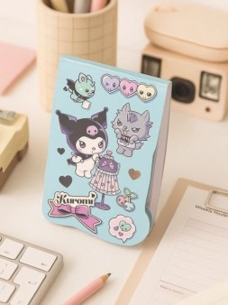 Блокнот фигурный А7 "Куроми-4", 40л, на скрепке, тиснение серебряной фольгой