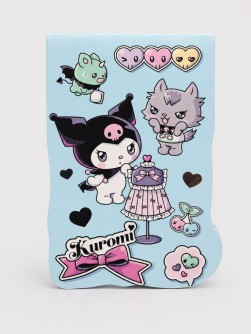 Блокнот фигурный А7 "Куроми-4", 40л, на скрепке, тиснение серебряной фольгой