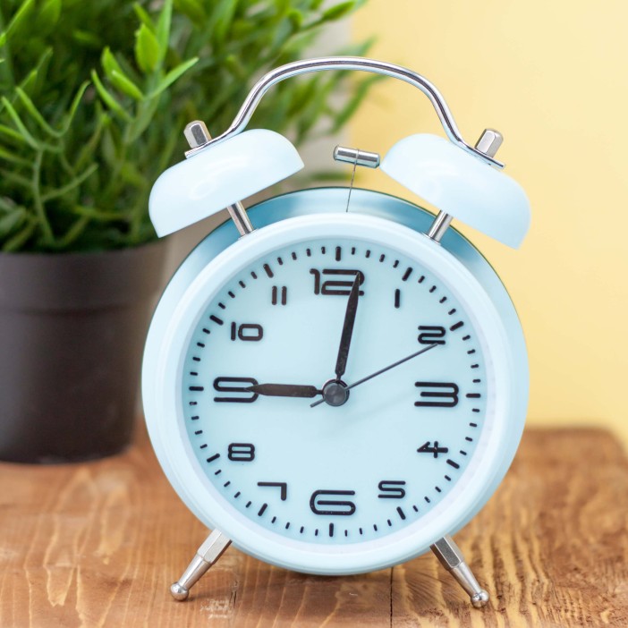 Часы-будильник "Numeral black", blue (16,7х12,5 см) 