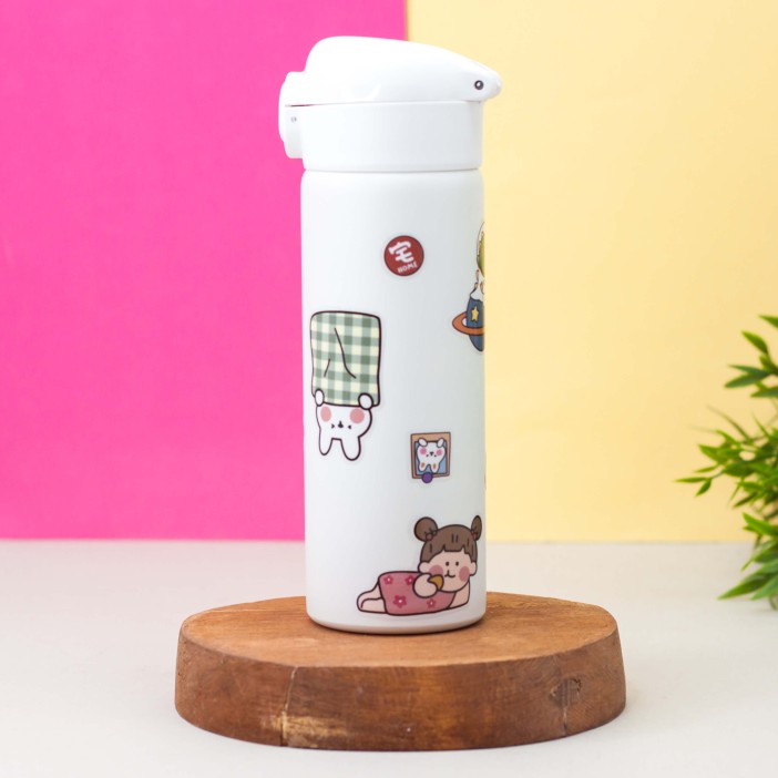 Термос "Classic + sticker", 380 ml (white) 