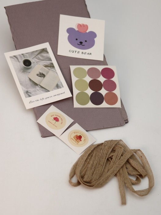 Упаковочный набор д/подарков (2 листа+лента+открытка+5 наклеек) &quot;Natural balance&quot;,40x50см 