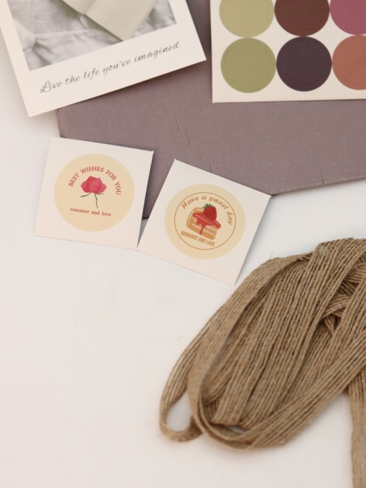 Упаковочный набор д/подарков (2 листа+лента+открытка+5 наклеек) &quot;Natural balance&quot;,40x50см 