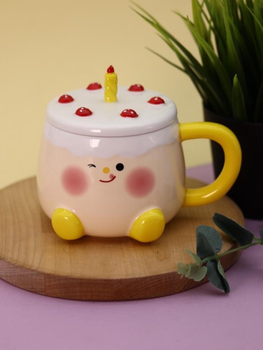 Кружка «Funny cake», yellow (460 ml) 