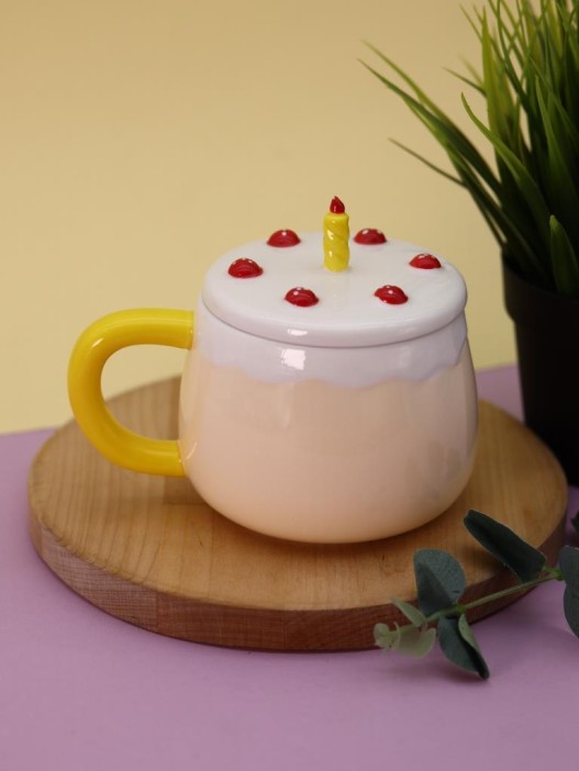 Кружка «Funny cake», yellow (460 ml) 