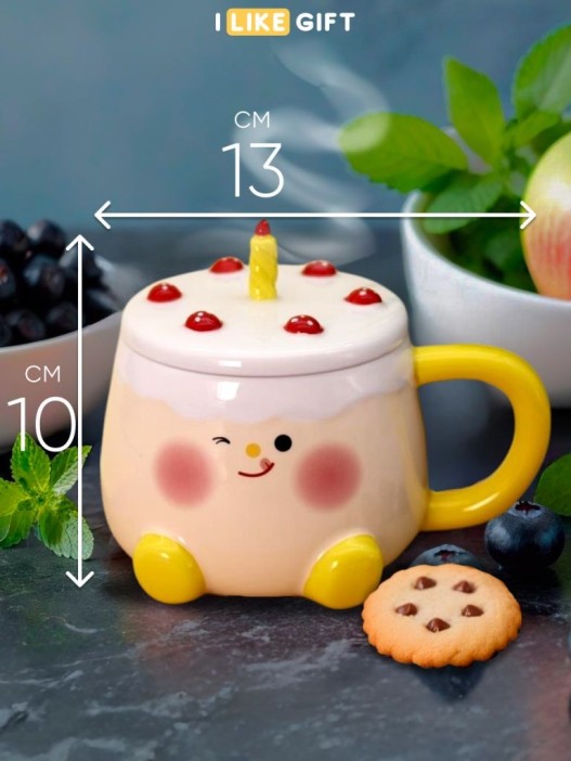 Кружка «Funny cake», yellow (460 ml) 