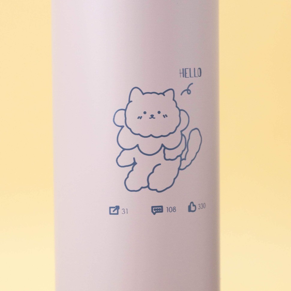 Термос "Walking cat", pink (460 ml)