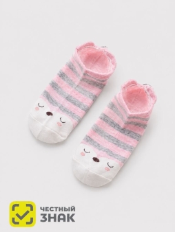 Носки iLikeGift "Медвежата", розовые, мужские/женские евро размер 35-41