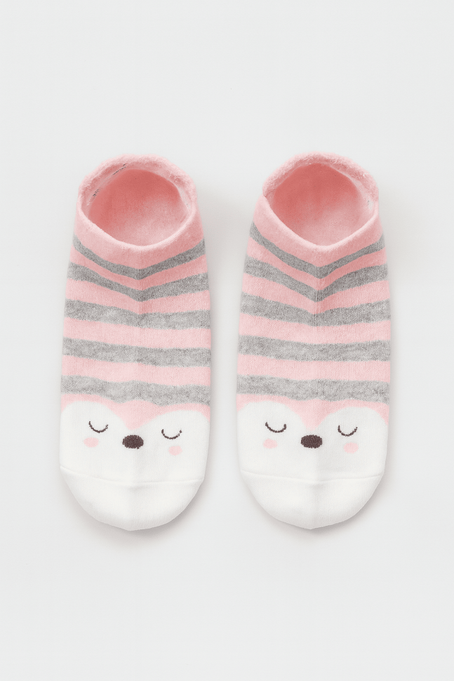 Носки iLikeGift "Медвежата", розовые, мужские/женские евро размер 35-41