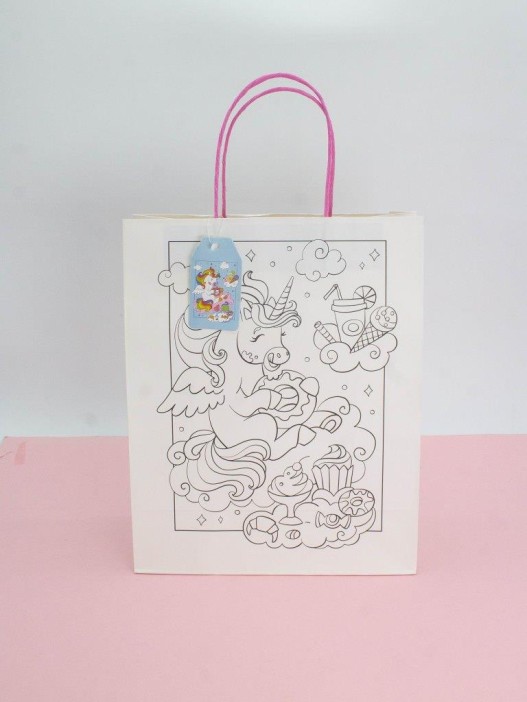 Пакет подарочный крафтовый «Coloring book», yummy (26*32*12) 