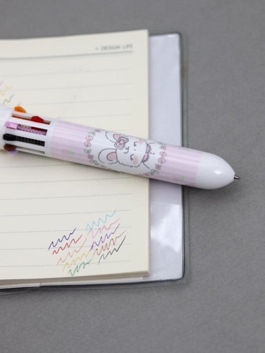 Разноцветная ручка 10 в 1 &quot;Cotton Rabbit, pink pen&quot; 