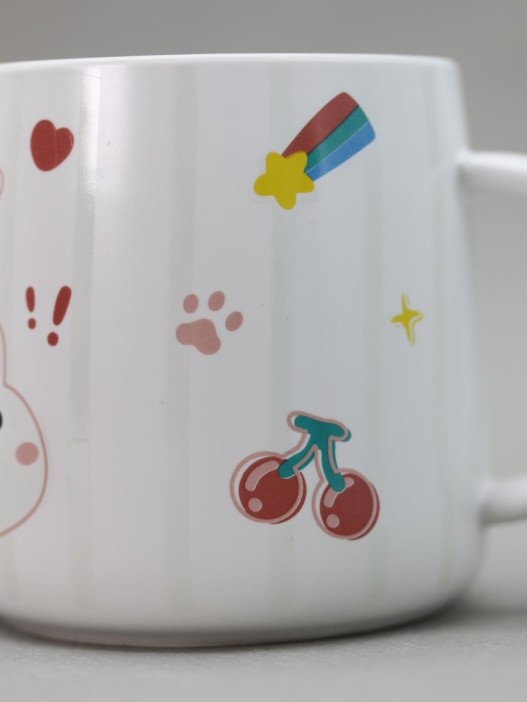 Кружка «Kid hare», white-red 