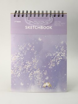 Скетчбук (B5) "Dreamy cat", purple (18*25) 30 л. 130 г/м