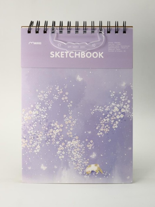 Скетчбук (B5) "Dreamy cat", purple (18*25) 30 л. 130 г/м