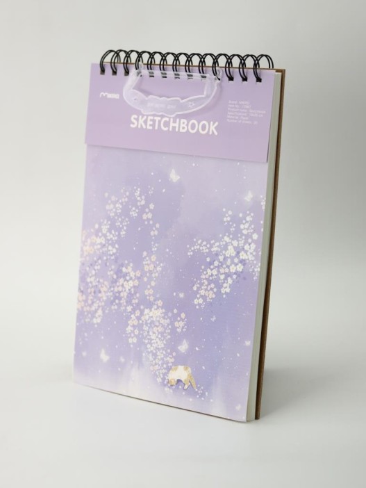 Скетчбук (B5) "Dreamy cat", purple (18*25) 30 л. 130 г/м