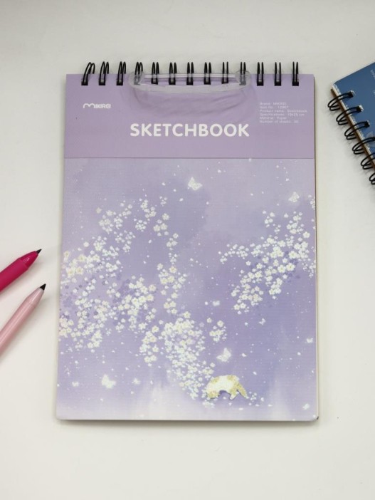Скетчбук (B5) "Dreamy cat", purple (18*25) 30 л. 130 г/м
