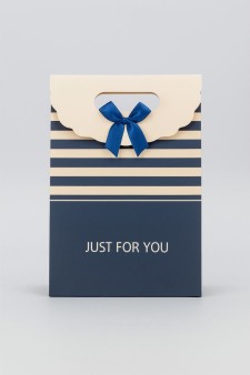 Пакет подарочный (XS) "Many stripes", blue (12x6x16)