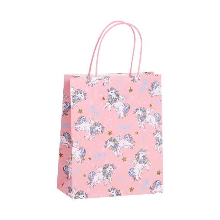 Пакет подарочный крафтовый «Cool gerl», unicorn (21*25,5*10) 