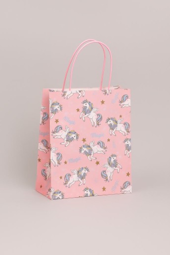 Пакет подарочный крафтовый «Cool gerl», unicorn (21*25,5*10)
