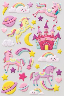Наклейки объемные "Magic princess new" (9*22,5 см)