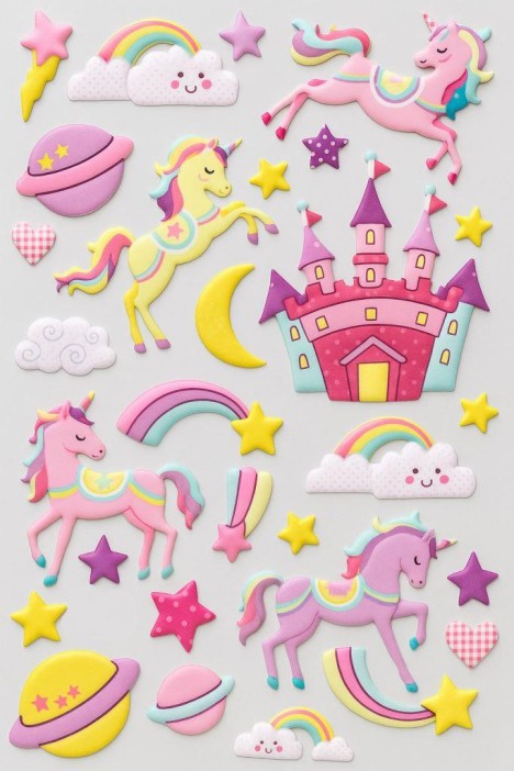 Наклейки объемные &quot;Magic princess new&quot; (9*22,5 см) 