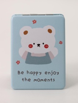 Зеркало "Be happy enjoy the moment", blue