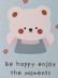 Зеркало "Be happy enjoy the moment", blue