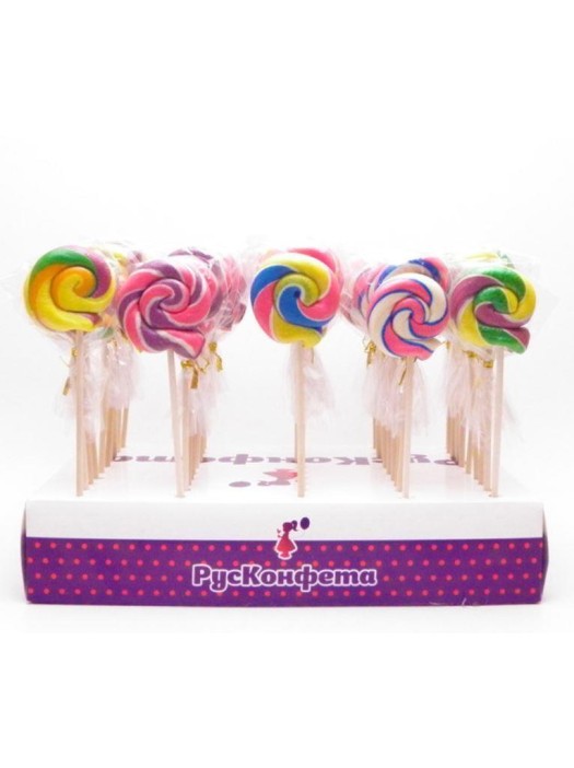 Леденцы S.L. "Завиток маленький №2" (Фейхоа,Пломбир,Йогурт,Банан,Маракуя), шоубокс - 25 шт. 