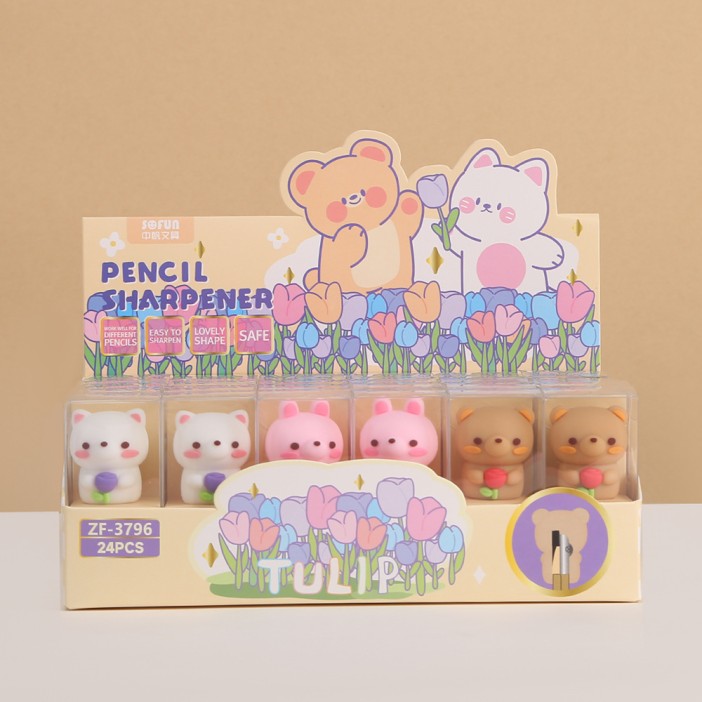 Точилка  для карандашей "Tulip friends", cat 